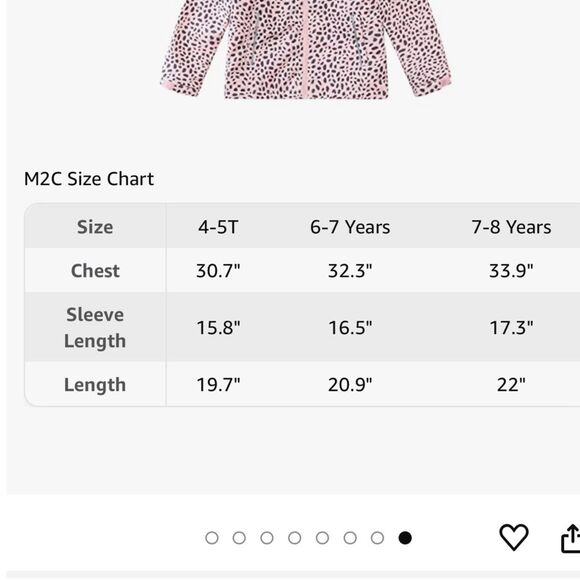 M2C Coat girls size 4/5 pink gray animal print rain windbreaker jacket. - Picture 15 of 16